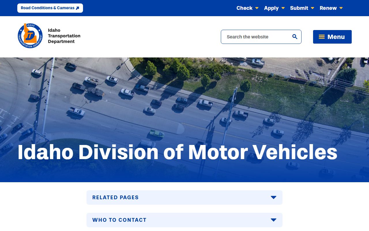 Official Idaho driver record request information page
